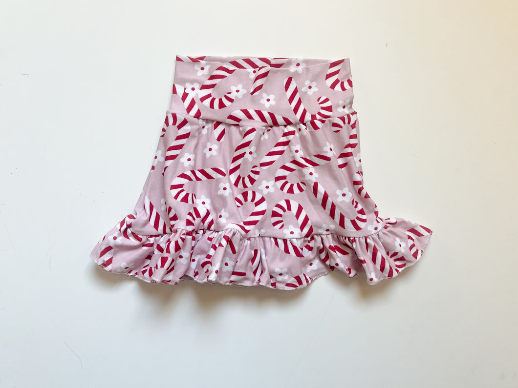 2t Candy Cane Ruffle Skirt